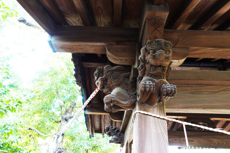 江東天祖神社手水舎の彫刻（獅子）